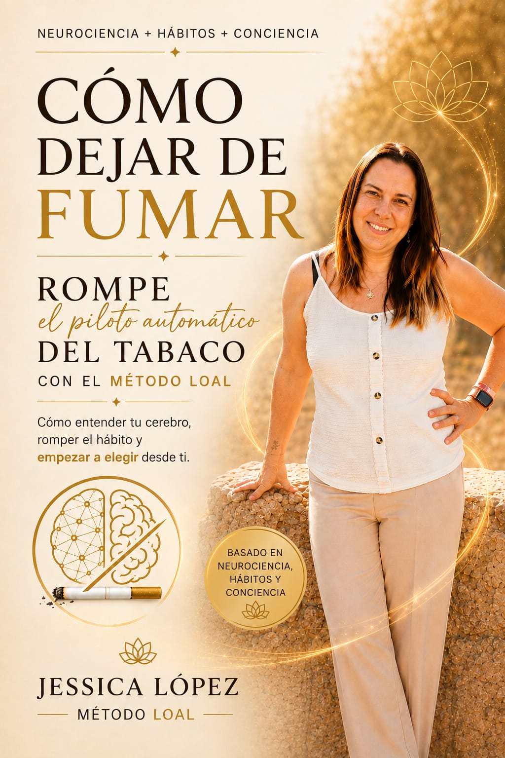 Portada del libro «Cómo dejar de fumar: rompe el piloto automático del tabaco con el Método LOAL», de Jessica López